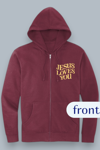 Jesus Loves You Zip up